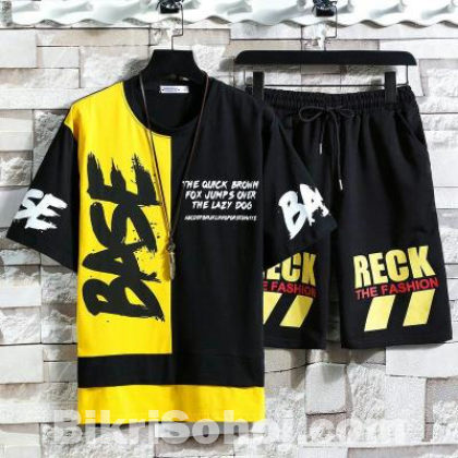 Combo Half T-Shirt And 3 Quarter Pants For Man